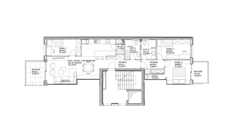 Novogradnja na Trešnjevci S I 91 m² I 3S I 2 Balkona I Prodaja