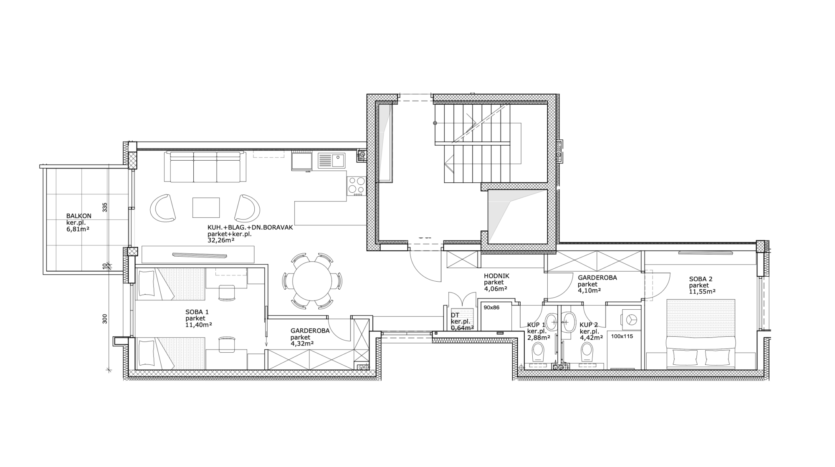 Moderna novogradnja kod Trešnjevačkog placa | 79 m² | 2. kat | Lift | Balkon | Prodaja
