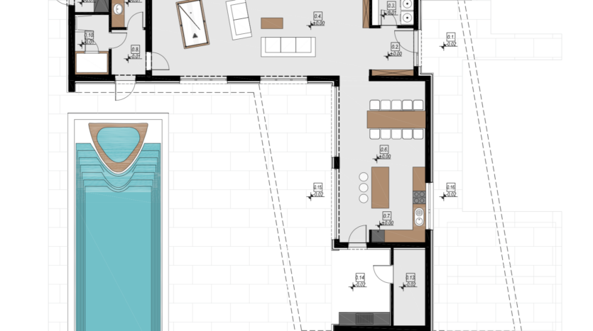 Projekt za integralni hotel, 7 vila i 7 bazena