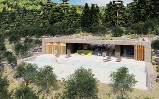 Korčula, land with project, sea view, sale