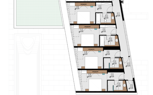 Project for Integral hotel, 7 villas and 7 pools